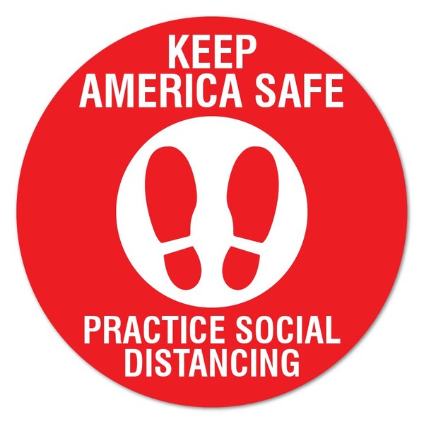 Signmission Keep America Safe Non-Slip Floor Graphic, 16in Vinyl Decal, 16" x 16", FD-C-16-99986 FD-C-16-99986 - main